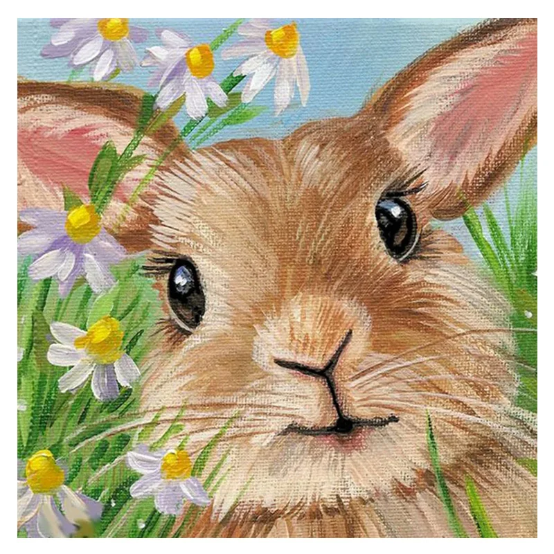 

Full Square/Round Drill 5D DIY Animal Diamond Painting "Spring Rabbit" 3D Rhinestone Embroidery Cross Stitch 5D Home Decor Gift