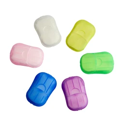 1box/20Pcs Portable Soap Paper with Box Washing Hands Disinfect Scented Sheets Travel Disposable Mini Cleaning Outdoor Product