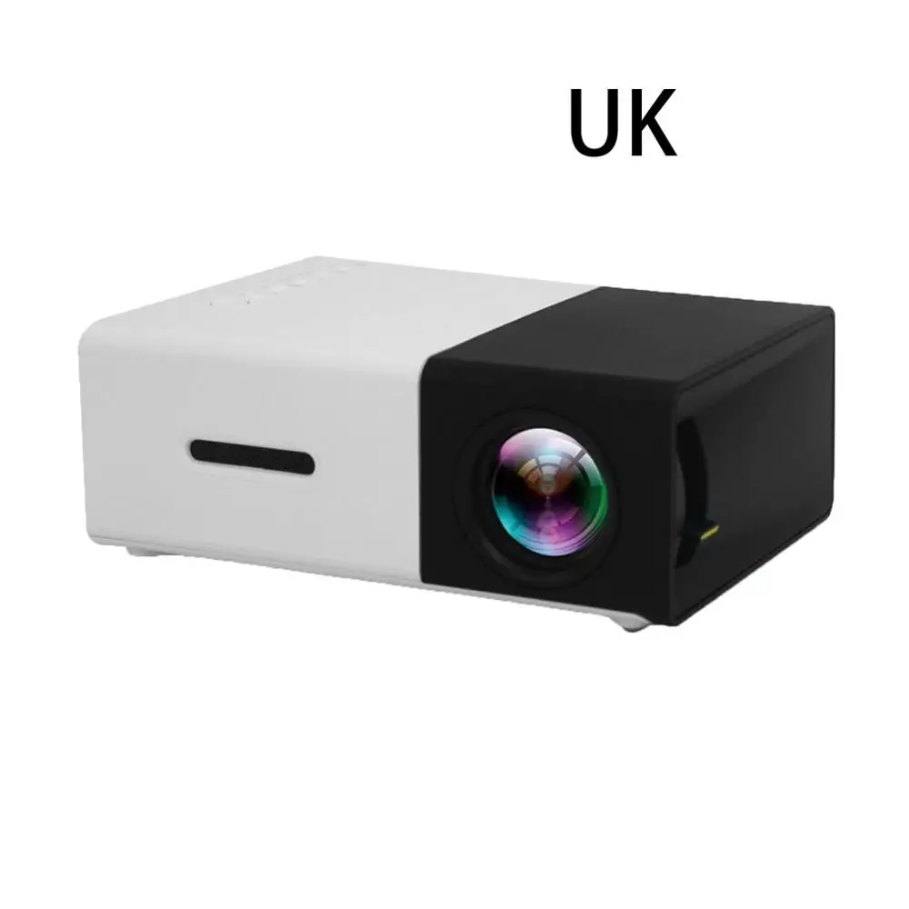 UK Plug Портативный мини-проектор 600 люмен Yg300 320X240 пикселей медиаплеер - Цвет: UK Plug