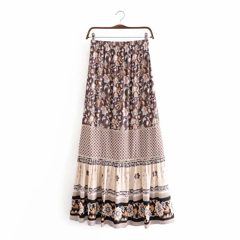 2020 Autumn Womens New 2 Piece Set Dress Lacing Up Fashion Long Cotton Dress Long Sleeve Floral Tassel Classic Midi Dress Mujer
