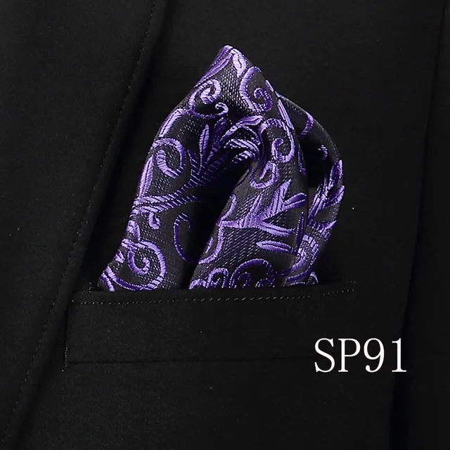 Fashion 100% Silk Hankerchief Scarves Vintage Hankies Men's Pocket Square Handkerchiefs Striped Solid Snot Rag 22*22 cm SP91
