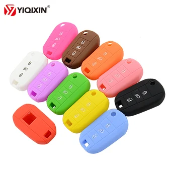 Keyforkess3 Pulsante di Gomma di Silicone di Chiave Dell'automobile di Caso Della Protezione Della Copertura Per Peugeot 3008 208 308 508 408 2008 Per Citroen picasso Xsara
