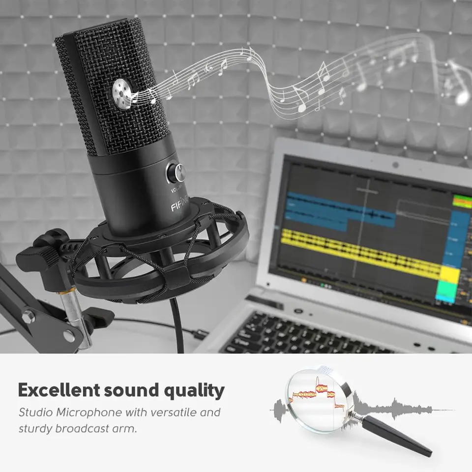 Mac ASMR Streaming Youtube Studio Video Voice Overs Broadcast Windows Laptop Microfono USB Kit Microfono per Registrazione condensatore PC con treppiede e Filtro Pop per Computer Mac ASMR Streaming Youtube Studio Video Voice Overs Broadcast Windows Laptop Microfono USB Kit Microfono per Registrazione condensatore PC con treppiede e Filtro Pop per Computer