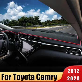 

Car Dashboard Avoid Light Pad Instrument Platform Desk Cover Mats Carpets For Toyota Camry 50 70 2012-2018 2019 2020 Accessories