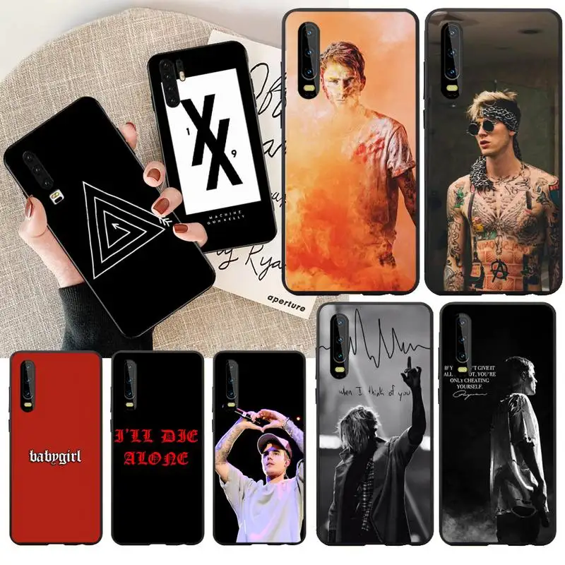 Чехол для телефона PENGHUWAN machine gun kelly черный мягкий чехол Huawei P30 P20 P10 P9 P8 Mate 20 10 Pro