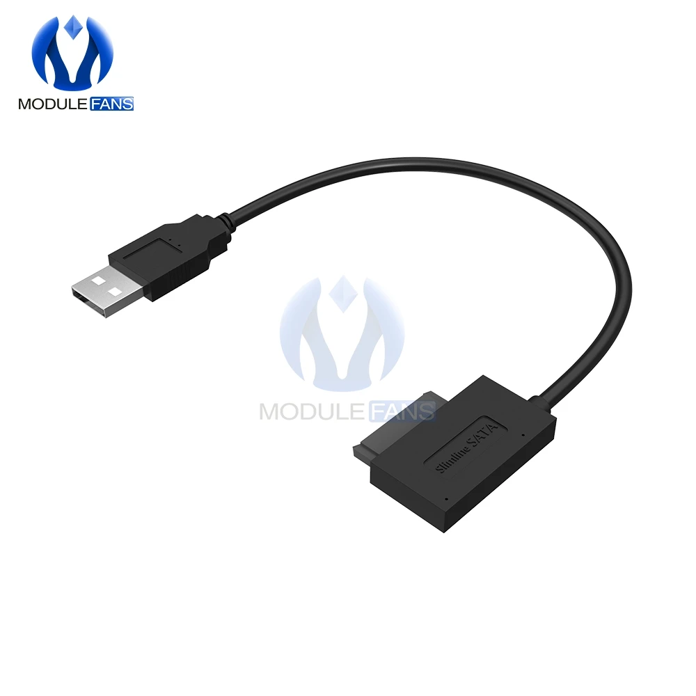1 шт. USB 2 0 до 7 + 6 13Pin тонкий SATA ноутбук CD/DVD Rom Оптический Кабель адаптер|usb 2.0|usb usbusb usb