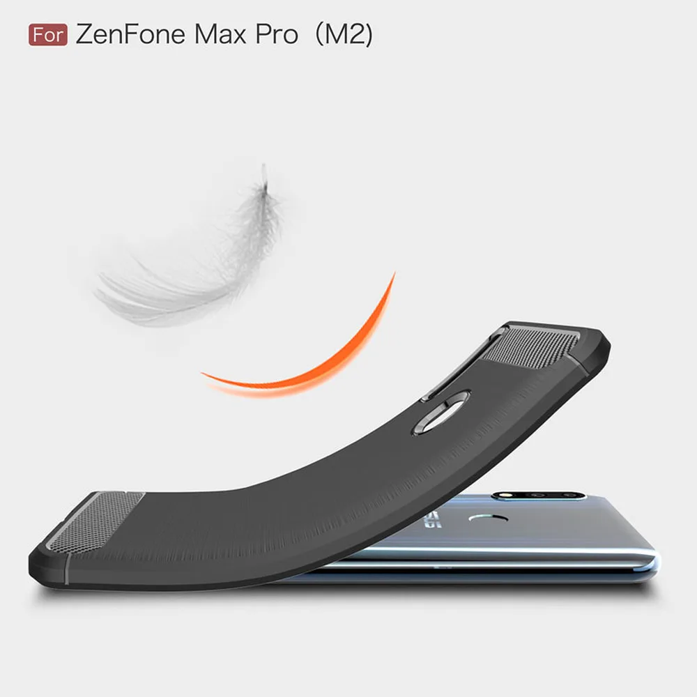 Мягкий силиконовый чехол бампер из углеродного волокна для ASUS ZenFone Max Pro M2 ZB631KL ZB631