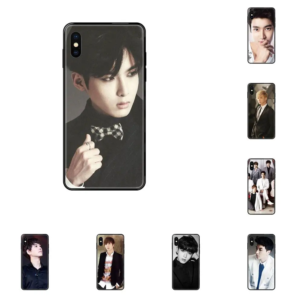 Soft Silicone TPU Black Protective Skin Super Junior Korean Idol Group For Redmi Note 4 5 5A 6 7 8 8T 9 9S Pro Max | Мобильные