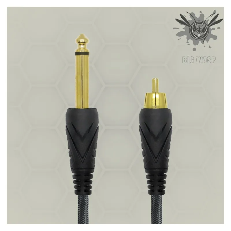 

BIGWASP Premium Quality Silicone 79 Inches Soft Tattoo RCA Connector Clip Cords for Tattoo Machines