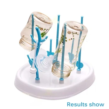 

Baby Bottle Drying Rack Pacifier Nipple Drier Cute Tree Shape Cups Holders Infant Feeding Shelf Detachable Easy Clean