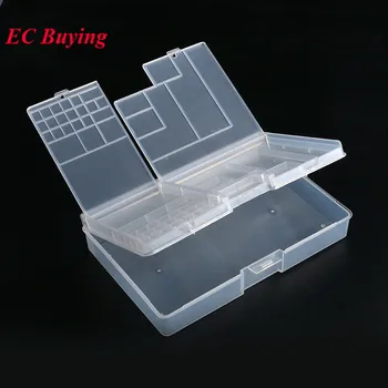 

Storage Box Transparent Plastic Electronic Component Container Case Double Layer Multifunction Component Jewelry Screw Tool Box