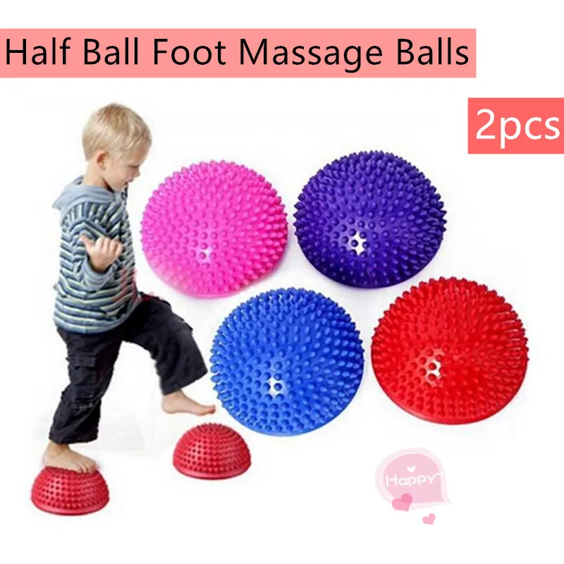 

2PCS Inflatable Half Sphere Yoga Balls 16cm PVC Massage Fitball Exercises Trainer Balancing Ball For Gym Pilates Sport Fitness