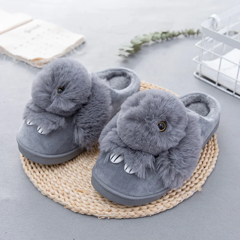 

New Cartoon Rabbit Cute Cotton Slippers 2020 Winter Indoor Women's Slippers Thicken Wear Resistant Warm Slippers