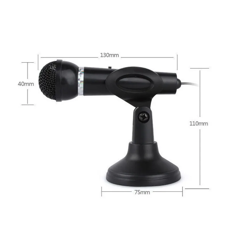 With Holder EDAL PC Notebook Laptop Microphone 2.1 for Video Chatting KTV 3.5mm New