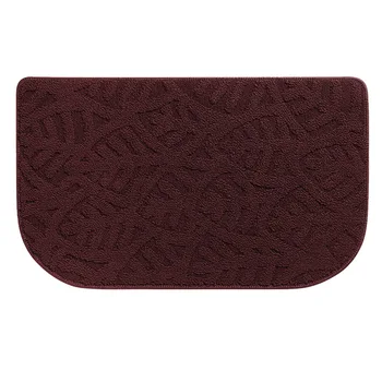 

75x45cm Easy Clean Solid Water Absorbent Home Wear Resistance Carpet Half Round Doorway Kitchen Rug Machine Washable Non Slip