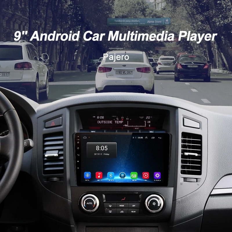 Best Junsun V1 pro 4G+64G CarPlay Android 9.0 DSP For Mitsubishi Pajero 4 2006 - 2014 Car Radio Multimedia Video Player GPS 2 din dvd 1