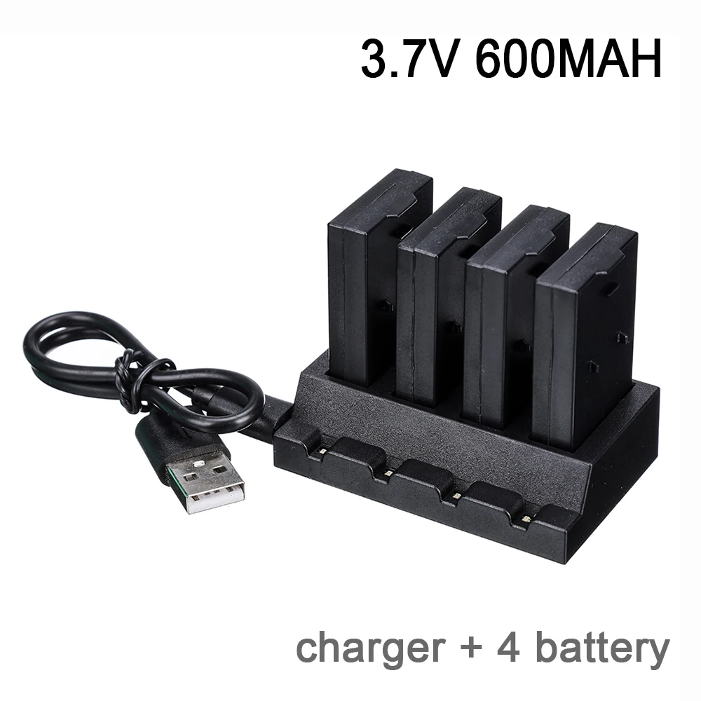 Limskey-Conjunto de batería LiPo 4 en 1, cargador de batería para Mini Drone Parrot Rolling Spider, 600mAh, adaptador rápido de 4 puertos, 4 Uds. AliExpress Juguetes y pasatiempos