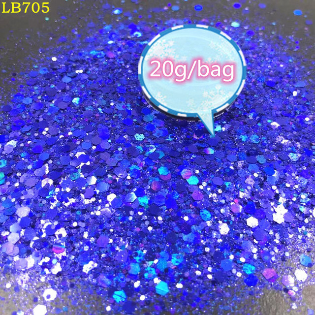 Laser Hexagon Holographic Chunky Glitter Nail Tips Glitter Powder Mermaid  Flakes Sparkly Glitter Resin Crystal mud
