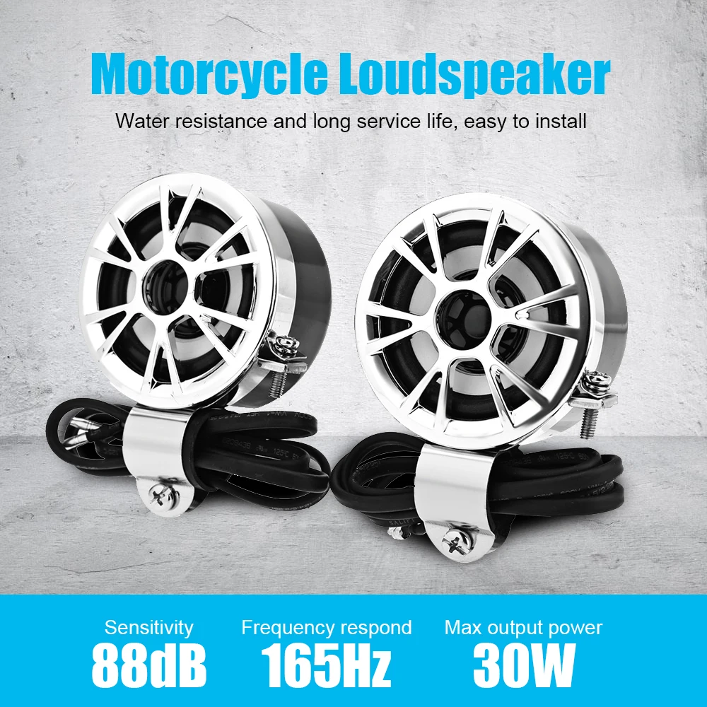 

Original AV - M183 Motorcycle Loudspeaker 2 Pcs HiFi Full Range Car Audio Water Resistance with Universal 88dB Car Speakers