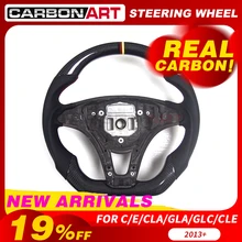 W205 автозапчасти рулевое колесо из углеродного волокна для Mercedes C class C180 C200 C250 C43 A class E GLC CLS GLE E class W212