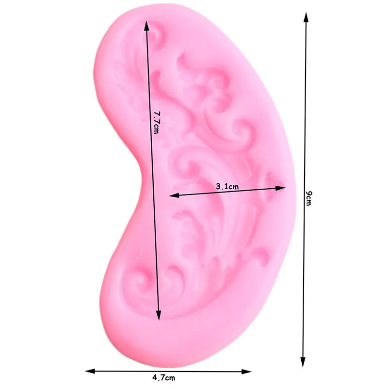 3D барокко прокрутки рельефа границы силиконовые формы птицы для кексов, помадки украшения торта инструменты Конфеты Форма для шоколада формы для мастики