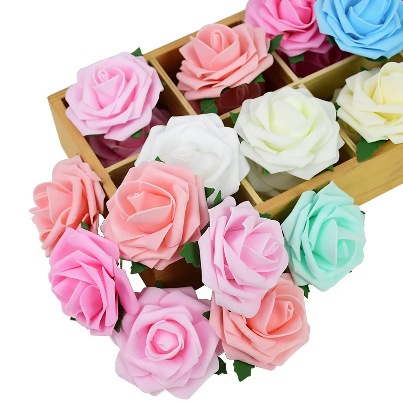 10/20pcs Big Pe Foam Roses Artificial Flower Heads For Wedding Party Scrapbooking Diy Wreaths