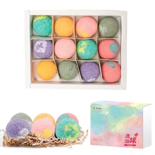 

12pcs Organic Bath Bombs Gift Set Natural Handmade Bathing Foot Spa Bomb Rich Essential Oils For Moisturizing Body Treatments