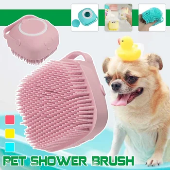 

Pet Bath Brush Comb Scrubber Spa Soft Silicone Brush Comb Dog Cat Head Massage Shower Pet Hair Grooming Cleaning Grooming Tool
