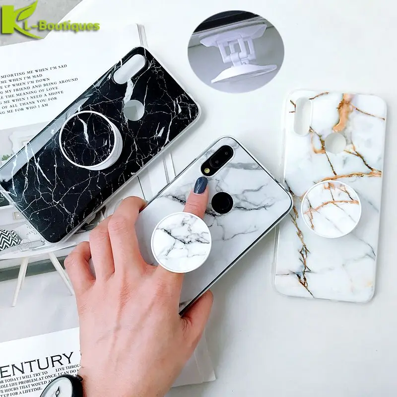 

Marble Phone Case For Xiaomi Redmi Note 5 6 7 K20 Pro Case Soft Silicone Cover for Xiaomi Mi 9T 9 8 Lite Case Phone Stand Holder