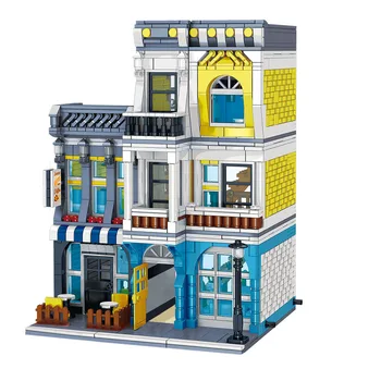 

1278Pcs Moc Small Particles Assembling Puzzle Summer Coffee Shop Building Blocks Model Educational Toy Gift For Child Kid Adult