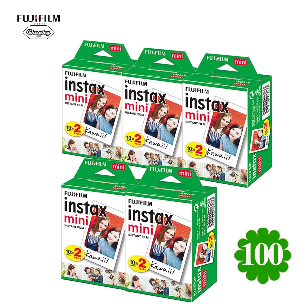 Fujifilm Instax Mini 8 9 пленка 10-200 лист мини белая моментальная фотобумага для камеры Instax Mini7s 25 50s 90 фотобумага белая - Color: 100 Sheets