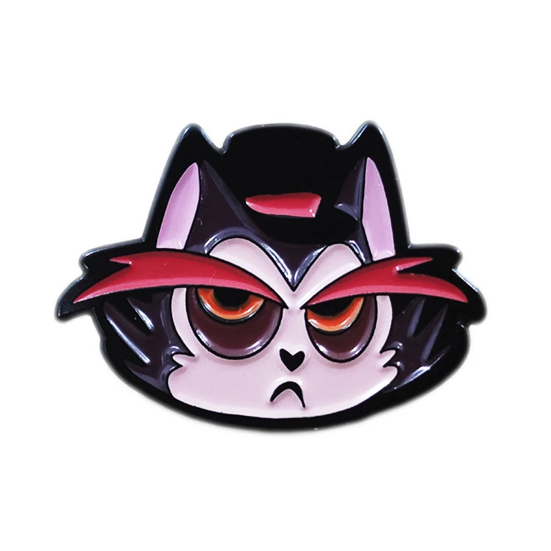 Hazbin отель грешник ключ Ангел пыль твердая Эмаль Булавка значок брошь - Окраска металла: huck