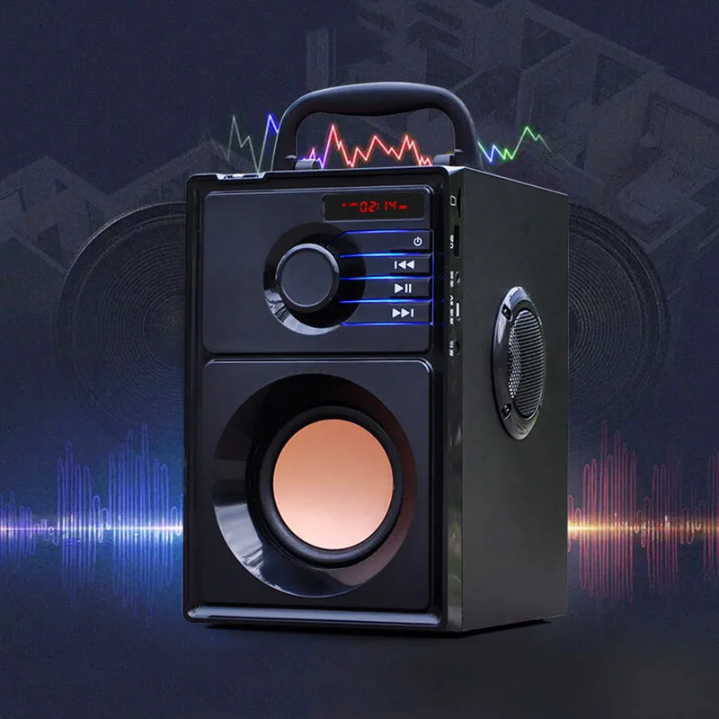 Мини беспроводной Bluetooth динамик деревянный сабвуфер Mp3 Воспроизведение FM радио компьютер портативный EM88
