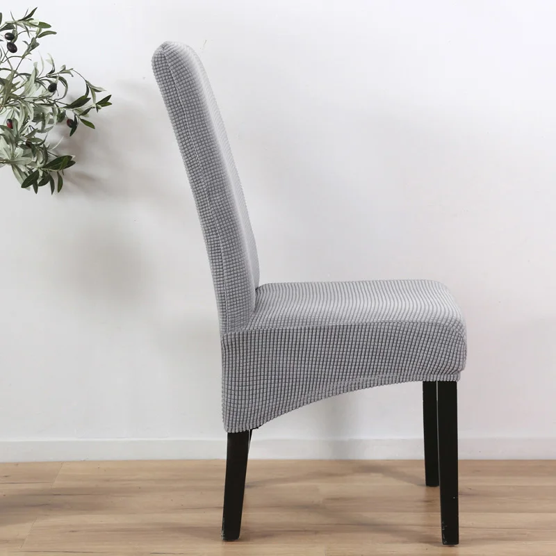

12 Colors for choice Soft fabric long back Chair Cover Europe style seat covers Chair Covers Hotel Party Banquet home office