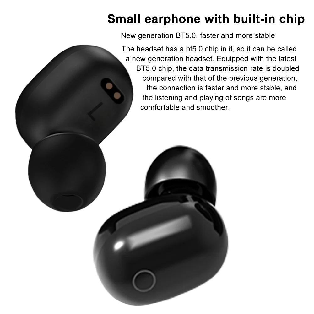 TWS Touch mini Bluetooth гарнитура 5,0 настоящая Беспроводная двойная в уши с цифровым дисплеем спортивная водонепроницаемая с зарядным отсеком наушники
