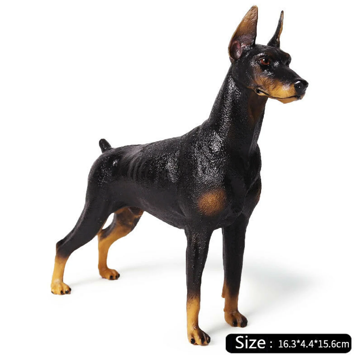 Немецкая фигурка собаки Doberman Pinscher животного коллекционная игрушка Обучающие