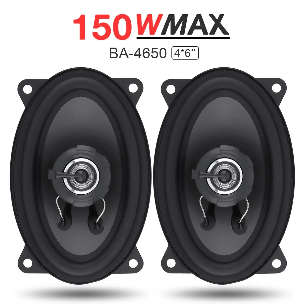

2pcs 4*6 Inch 2 Way 150W Car Speaker Automobile Car HiFi Audio Full Range Frequency Coaxial Speaker High Pitch Loudspeaker New