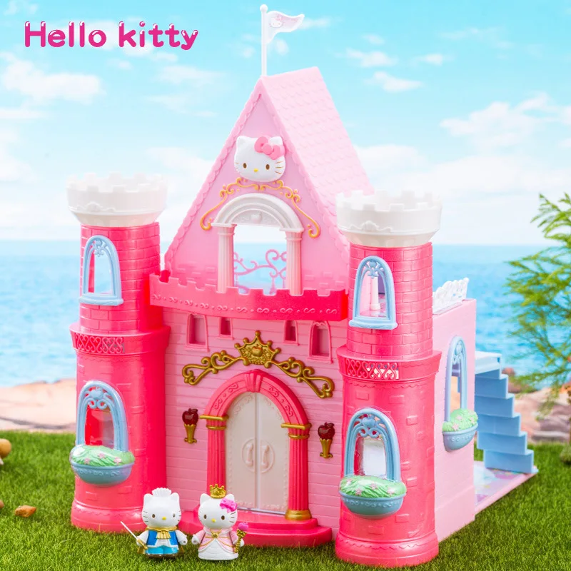 Hello kitty игрушка hello kitty Замок принцессы игровой дом для девочек комплект светильник Everbright дом замок