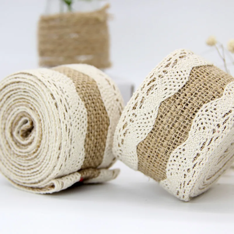 Лента из натуральной джутовой мешковины 2 м/рулон | Дом и сад