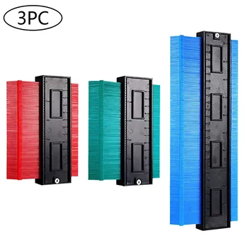 

#30 3 PCS Contour Gauge Duplicator Contour Gauge Profile Multi-functional Shaping Measure Ruler Wood Marking Tiling Laminate