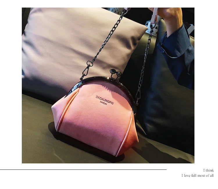 

Frosted tentacles iron clip shell pillow bag socialite wind shoulder diagonal women's bag