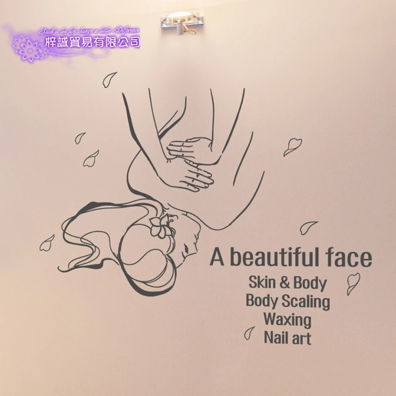 Massage Spa Decal Beauty Salon Sticker Posters Vinyl Wall Decals Decor Mural | Дом и сад