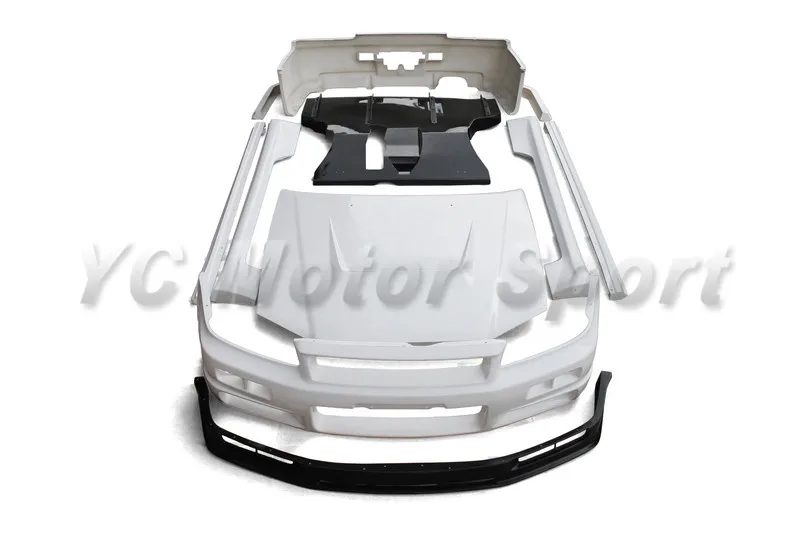 

Боди из стекловолокна FRP подходят для 1999-2000 R34 GTT 2D GTR бампер капота Передняя боковая юбка нижняя доска задний диффузор