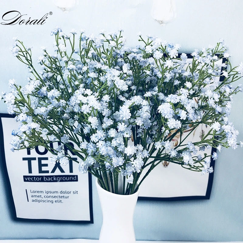 1 шт. белый цветок дыхания Искусственные Поддельные Gypsophila DIY Цветочные букеты композиция Свадебный домашний декор удерживающие цветы