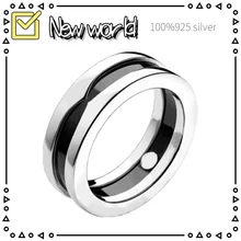 Original Brand Female Male Ttanium Steel Ring White Black Ceramic BV Ring Spring Wedding Replica Ring Huanbao Couples