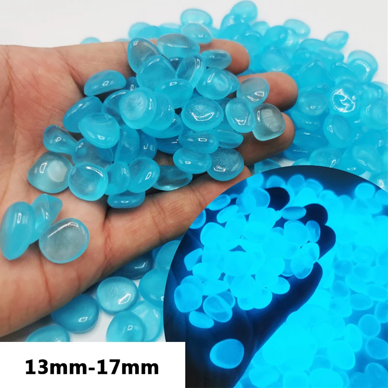 300 pcs/Pack Luminous Little Stones Garden Decor Glow In Dark Decorative Outdoor Fish Tank Rocks