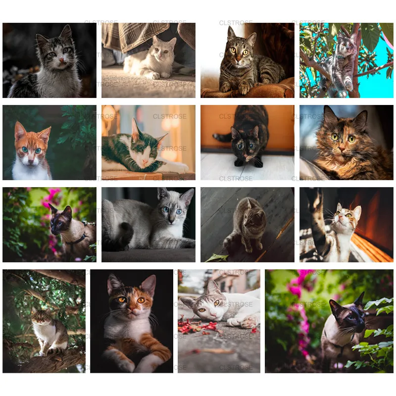 

5D Diy Diamond Painting Cat Lying On The Tree Home Decoration Art Wall Animal Square Diamond Round Diamond Handmade Lovers