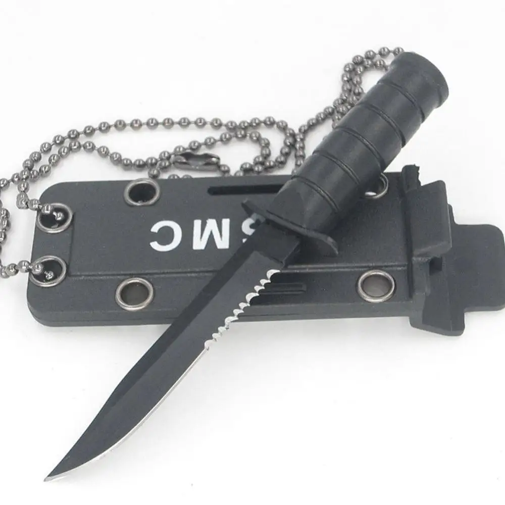 

Portable Mini Necklace Blade Fruit Knife Camp Outdoor Letter Package Box Defense Self Open Survive Pocket Hike Open Hunt ED W3M1