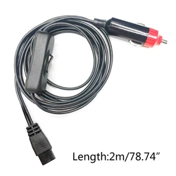 Câble d'alimentation pour voiture, 2M, 12V, 10a DC, pour glacière, Mini réfrigérateur 