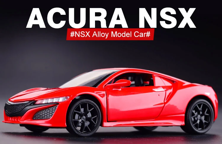 Автомобильные аксессуары 1:32 NSX модель автомобиля со звуком светильник отступить модели автомобиля украшения 4 двери могут быть открыт украшение интерьера автомобиля